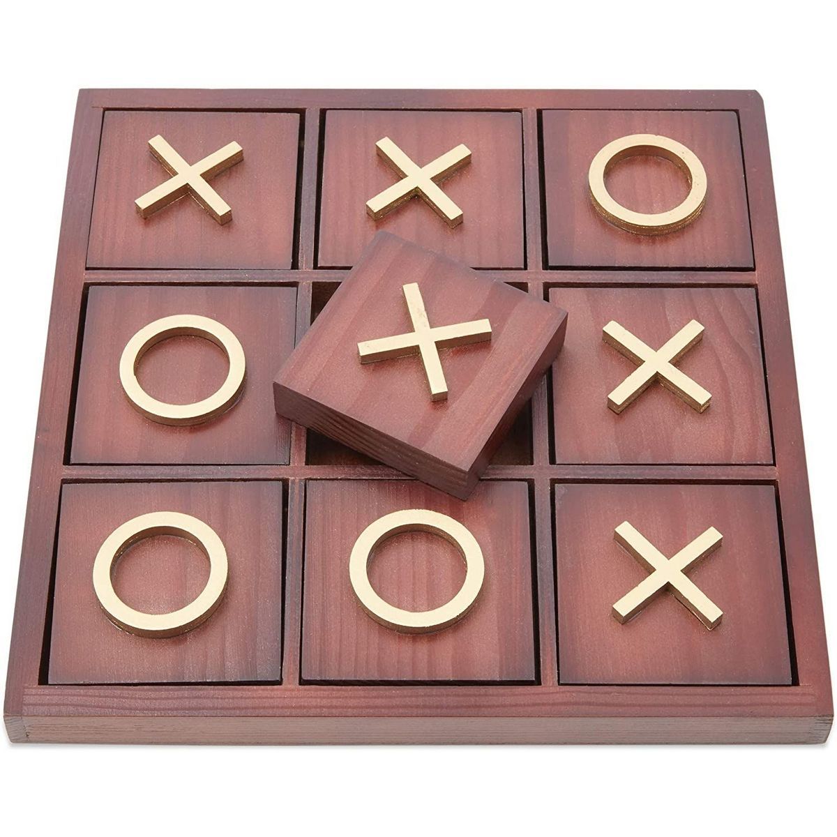 Juvale 10 Pieces Wooden Tic Tac Toe Board Game for Kids and Adults, 9.5 x 9.5 in | Target