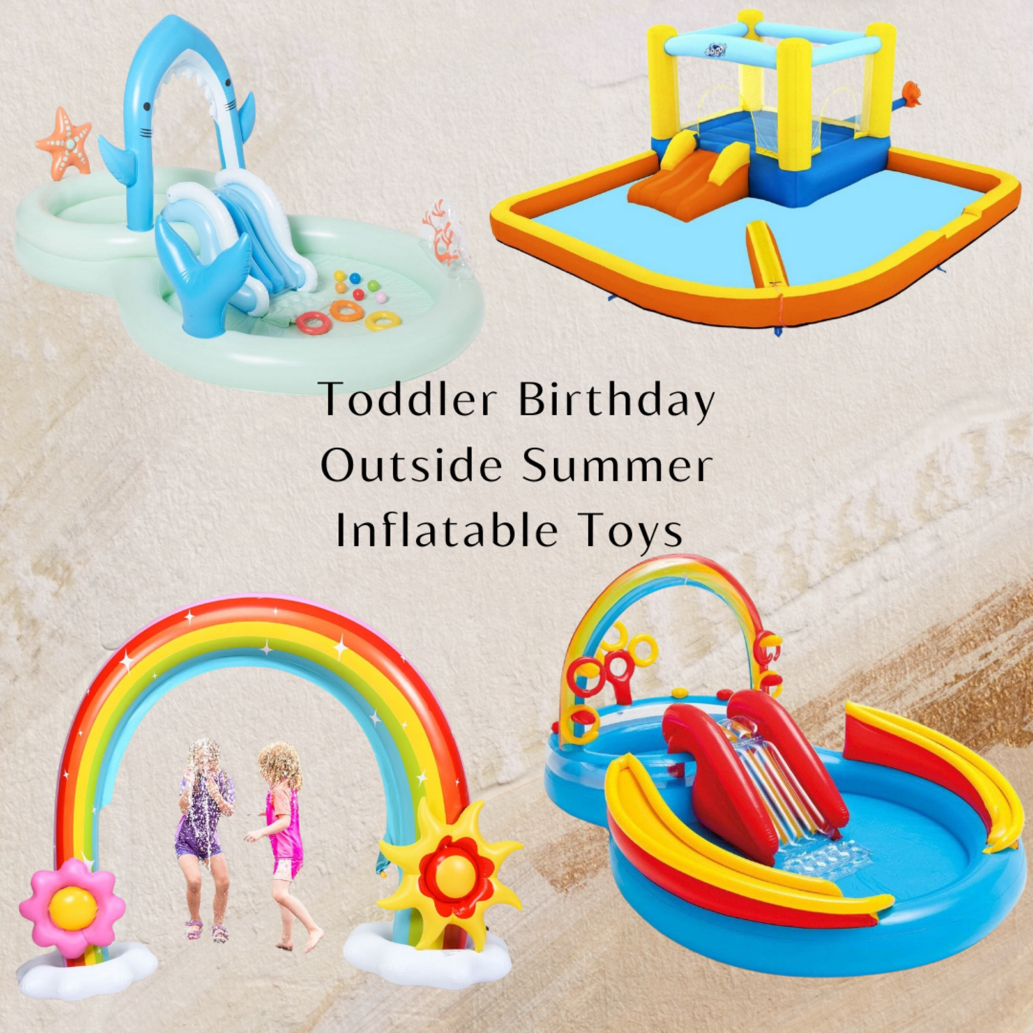 | Baby Toddler Gifts | Birthday Gifts for Kids | Sandbox | Summer Gifts for Kids | Outside Fun | Ball Pit | Water Toys | First Birthday Gift Ideas | Basketball Goal for Kids | Boy Girl Birthday Gift Ideas | Outdoor toys | Inflatable Outdoor Kid Toys | Bubble Toys | Sand Toys | Sports Baby Toddler Gift Ideas | 

#LTKbaby #LTKparties #LTKkids #outdoortoys #

#LTKKids #LTKSwim #LTKParties