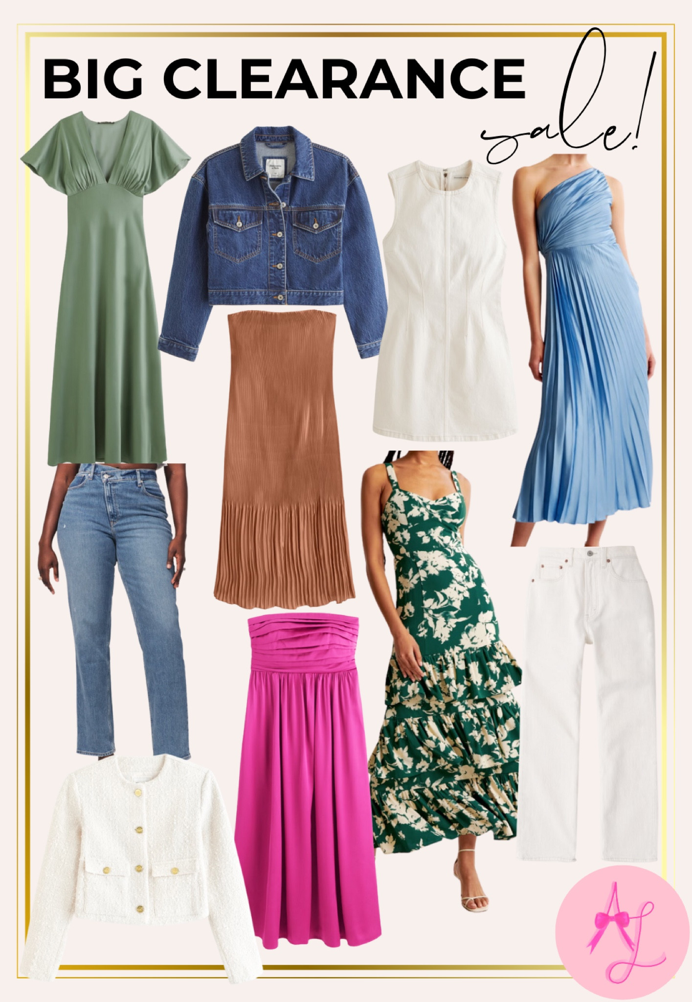 Abercrombie clearance sale! Beautiful wedding guest dress options and jeans on major sale 🙌🏻 #Abercrombie #weddingguest #weddingguestdress #jeans 

#LTKCyberWeek #LTKwedding #LTKSeasonal