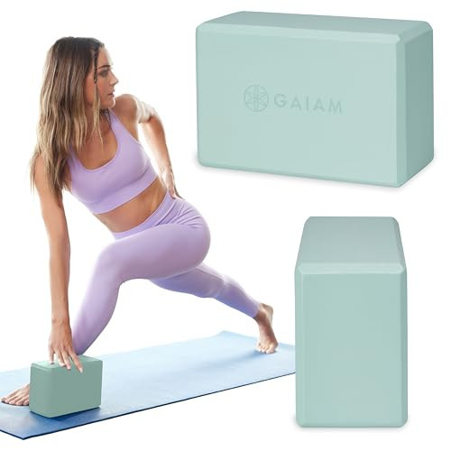 Gaiam Yoga Block - Supportive Latex-Free Eva Foam - Soft Non-Slip Surface with Beveled Edges for Yoga, Pilates, Meditation - Yoga Accessories for Stability, Balance, Deepen Stretches | Amazon (US)