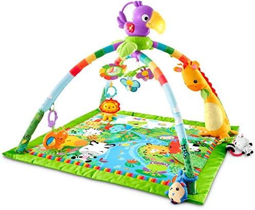 Fisher-Price Rainforest Music Lights Deluxe Gym Amazon Exclusive, Multicolor | Amazon (US)