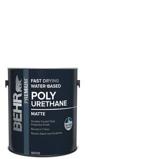 BEHR 1 gal. Matte Clear Water-Based Interior Fast Drying Polyurethane B810601 | The Home Depot