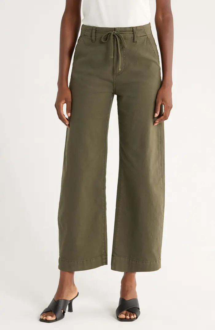 PAIGE Arellia Drawstring High Waist Barrel Trouser Jeans | Nordstrom | Nordstrom