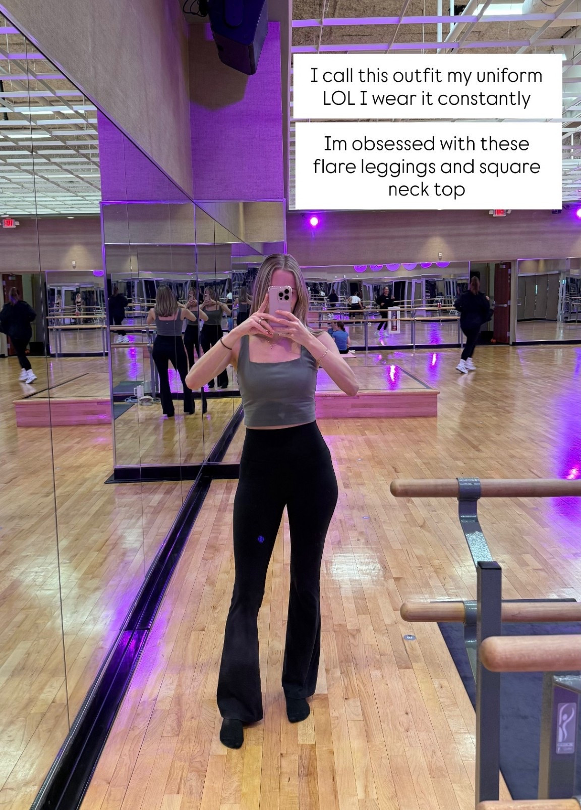 I call this outfit my uniform LOL I wear it constantly 

Im obsessed with these flare leggings. I’m 5’4” and they are the perfect length on me. 
I’ve had this square neck top for years and it’s still one of my faves. Highly recommend! 


#LTKootd #LTKfitnessgoals #LTKActive