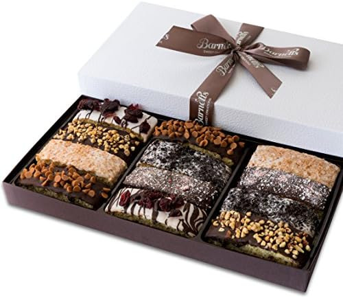 Barnetts Christmas Holiday Thanksgiving12 Chocolate Biscotti Gift Basket, Gourmet Cookies Gifts f... | Amazon (US)