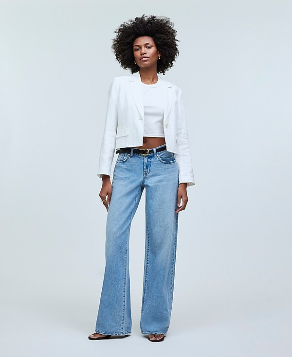 Cropped Blazer in 100% Linen | Madewell | Madewell
