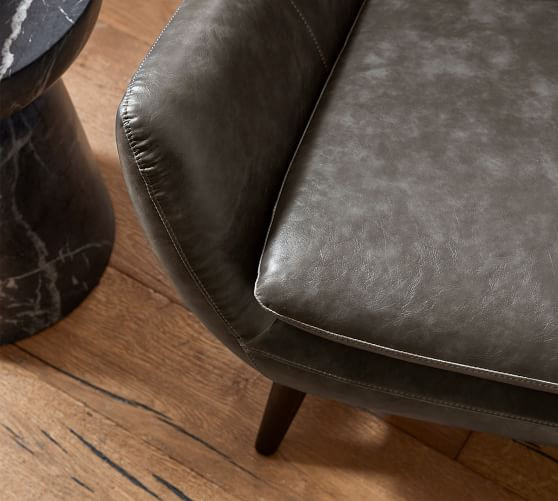 Wells Tufted Leather Armchair | Pottery Barn (US)