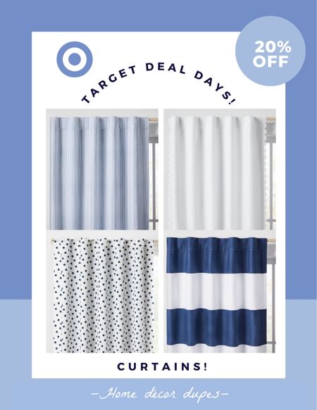 More Target Deal Days picks coming at ya!! All Pillowfort curtains are now 20% OFF!! These panels are so cute 😍 and many are blackout 🙌🏻 linked some of my favorites here like this ticking blue stripe and these white scallop curtains!

#LTKsalealert #LTKhome #LTKunder50