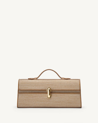 Slim Symmetry Pochette in Saddle Canvas | Savette | Savette
