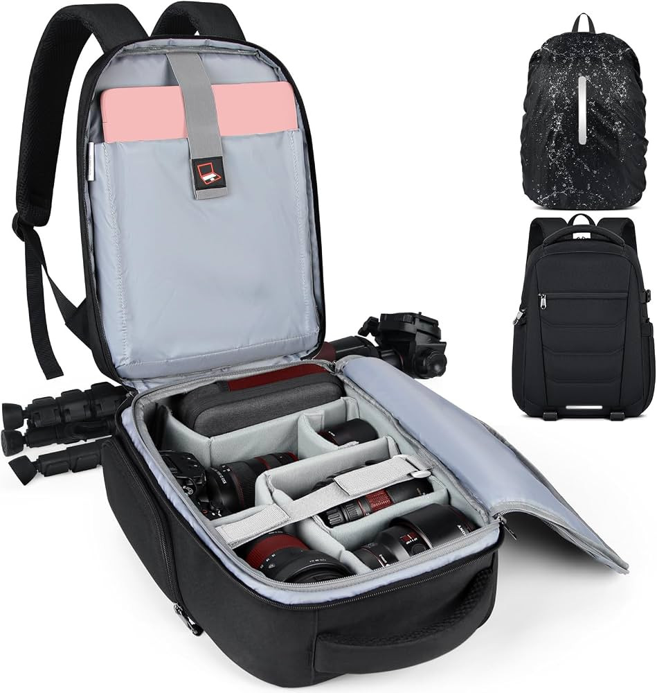 Camera Bag Professional Camera Backpack for DSLR SLR Mirrorless Camera Waterproof Camera Laptop B... | Amazon (US)