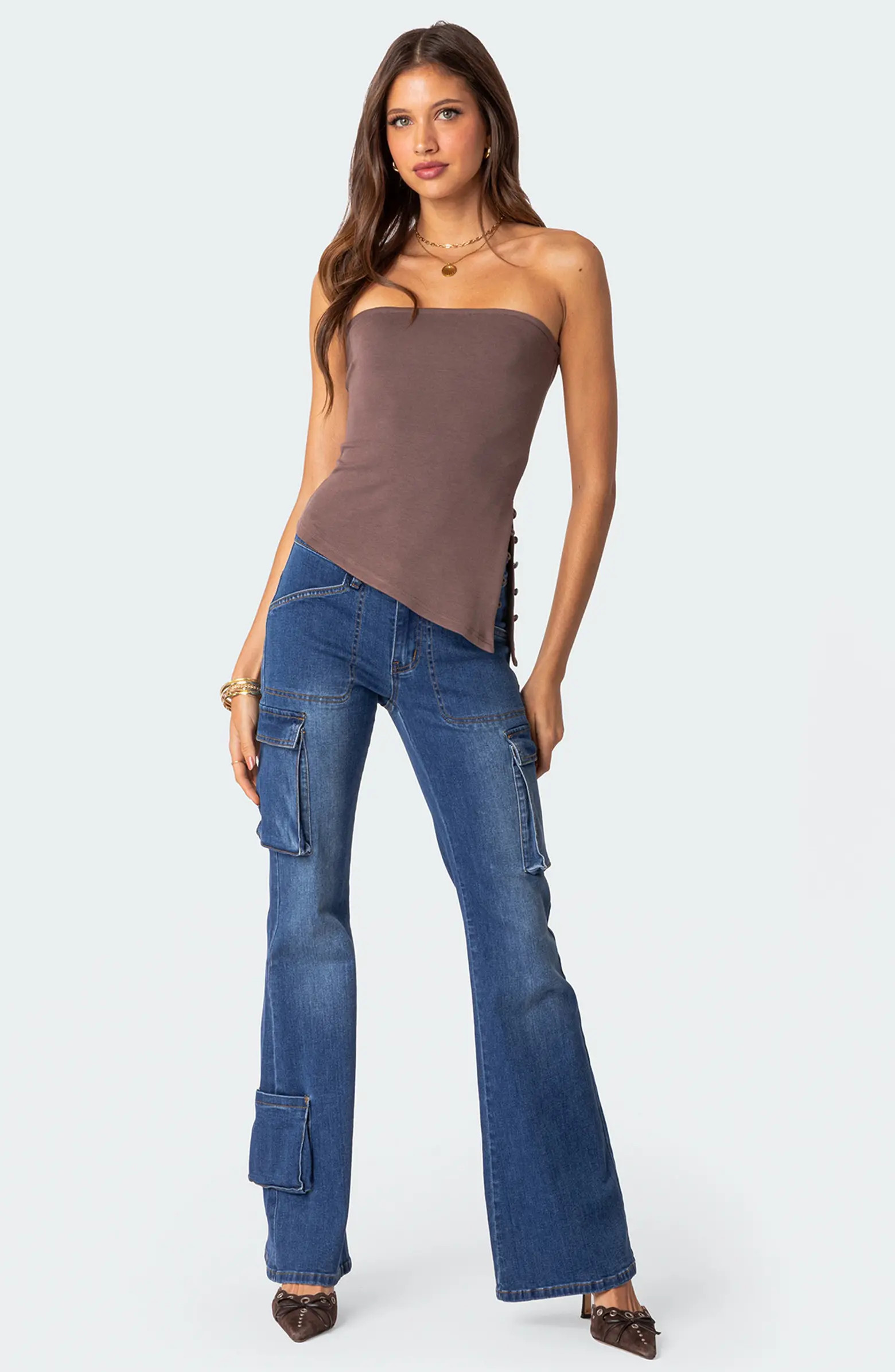 Silvia Asymmetric Strapless Top | Nordstrom
