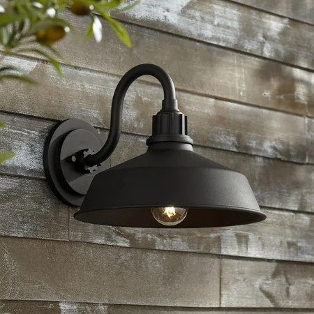 Franklin Iron Works Rustic Outdoor Wall Light Fixture Urban Barn Black Aluminum 10 1/2 for Exterior  | Walmart (US)