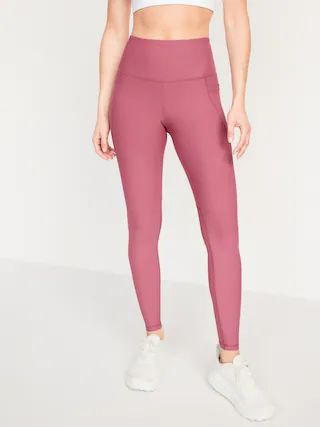 High-Waisted PowerSoft Side-Pocket Leggings for Women | Old Navy (US)