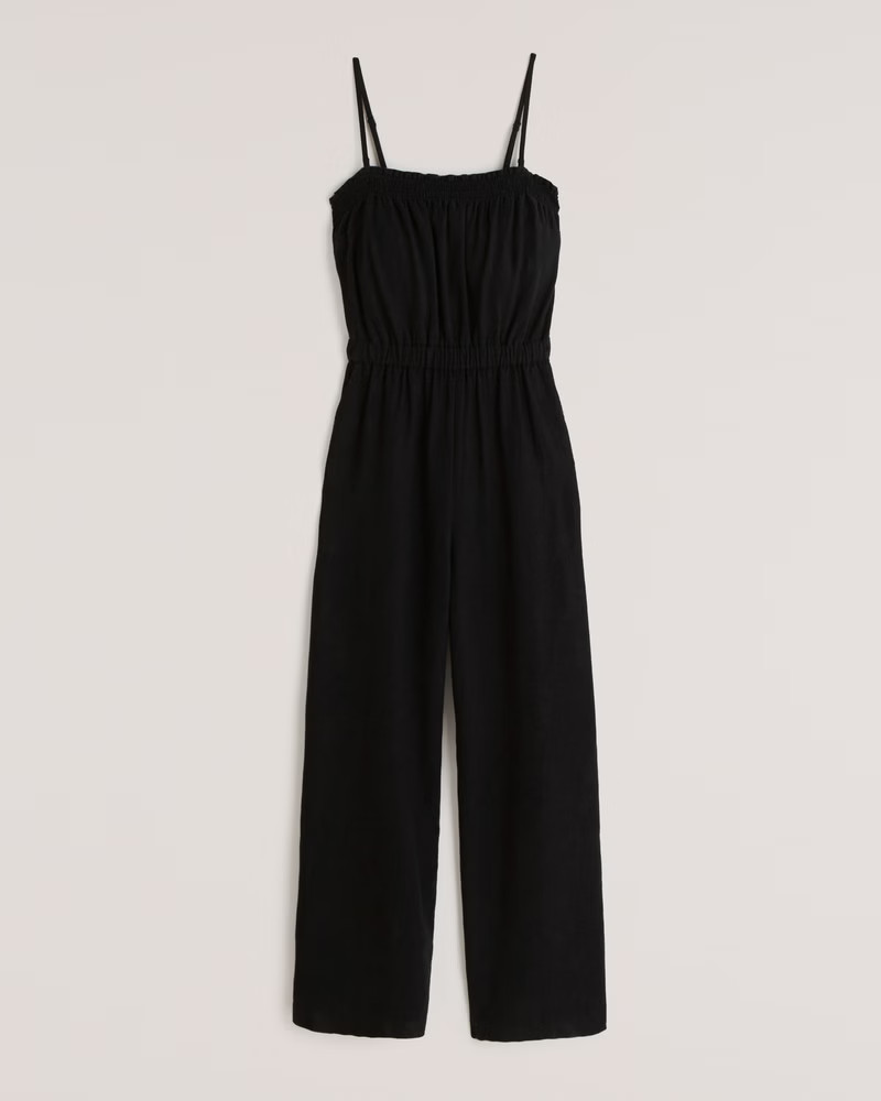 Easy Waist Linen Jumpsuit | Abercrombie & Fitch (US)