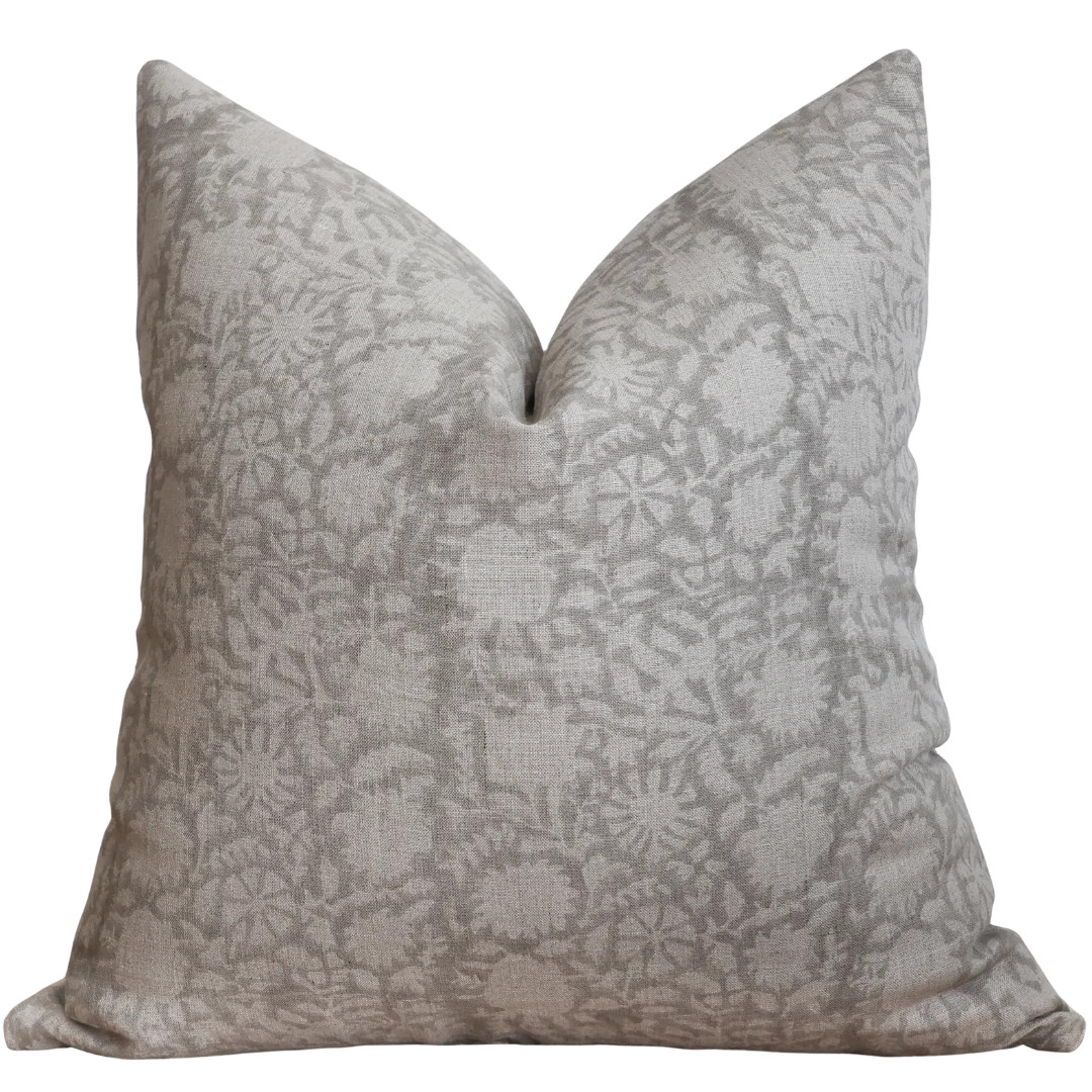 Quiet Meadow Block Print Pillow Cover | Hackner Home (US)