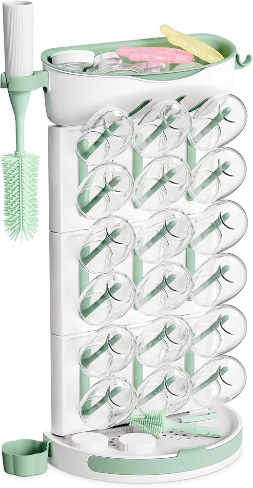 Momcozy DIY Larger Bottle Drying Rack for 18 Bottles, Space Saving Countertop Vertical Rack with ... | Amazon (US)