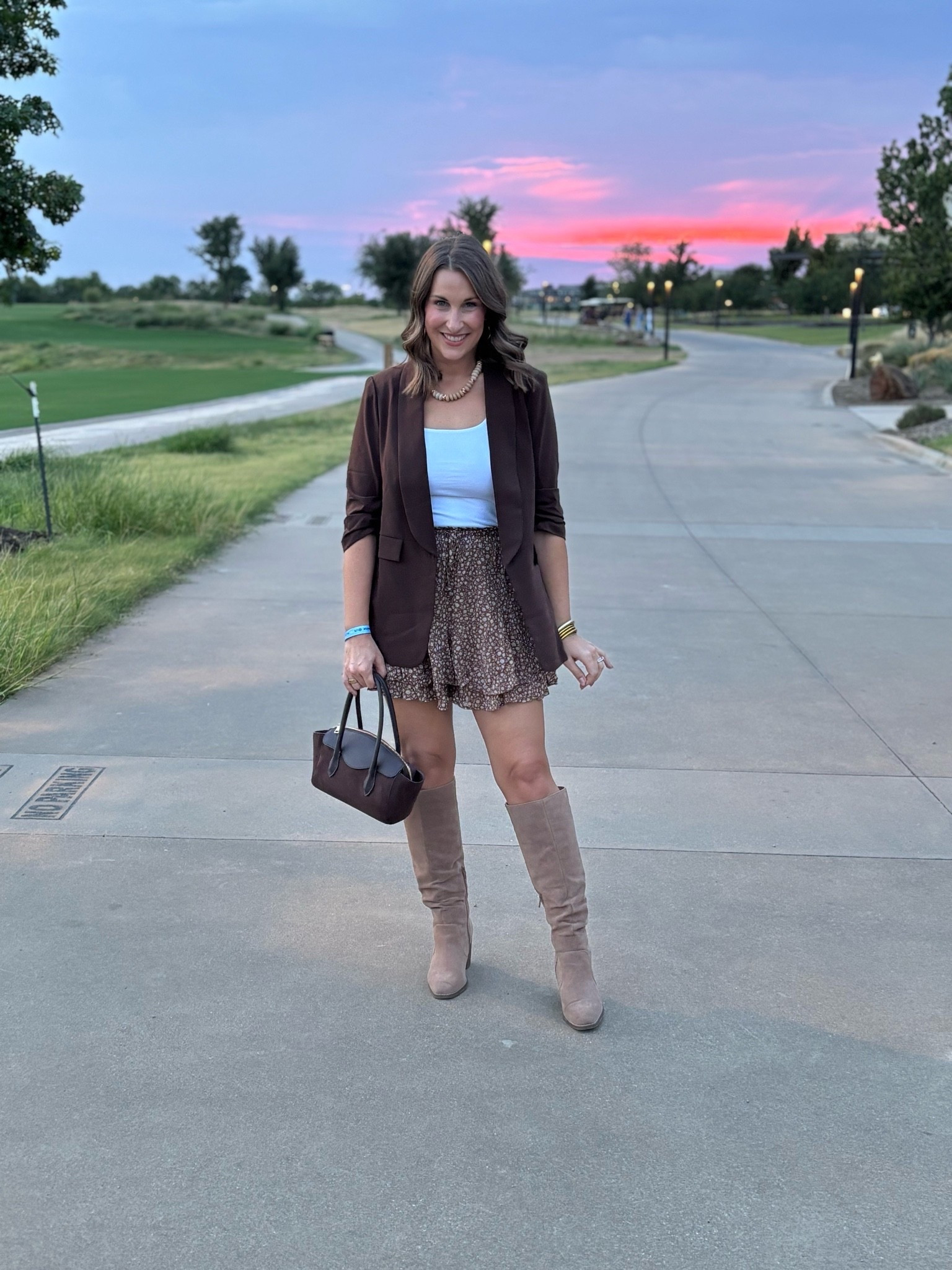 LTK Con OOTN!✨ This blazer, mini skirt + knee high boot is such a cute look!! I am loving the chocolate brown color!🤎🤎

Fall outfit, fall, chocolate brown, fall fashion, Amazon outfit, skirt, blazer, office outfit, workwear

#LTKCon #LTKSaleAlert #LTKootd