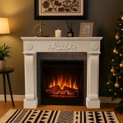 Modern Fireplace Mantel Surround, Decorative Wooden Freestanding Mantel For Electric Fireplace, Waterproof & Anti-Tipping, Premium Mdf Mantel With Leg | Wayfair North America