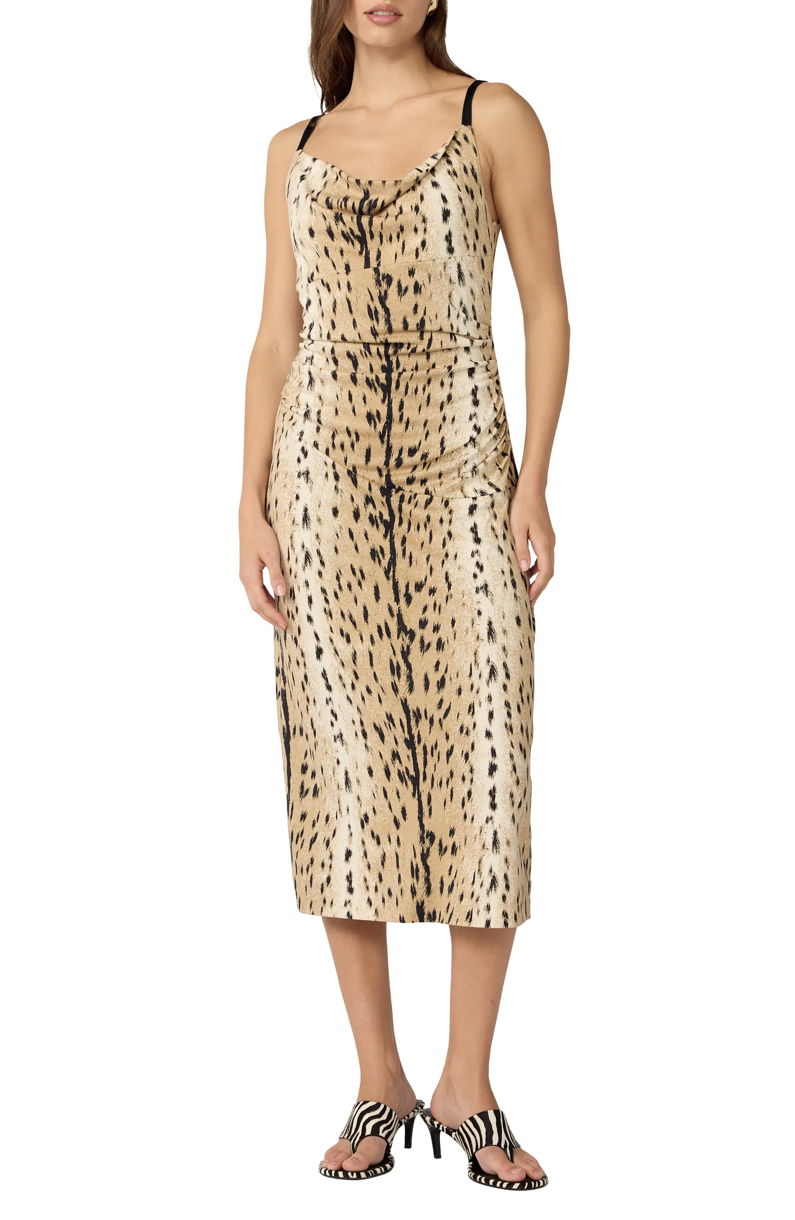 Claudi Animal Print Silk Slipdress | Nordstrom Rack