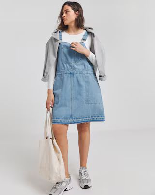 Mini Denim Dungaree Dress | Simply Be (UK)