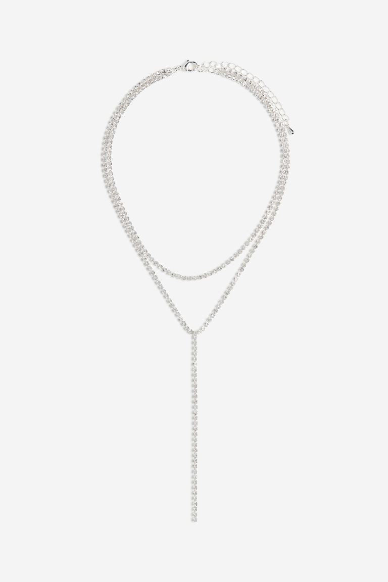 Double-strand Rhinestone Necklace | H&M (US + CA)