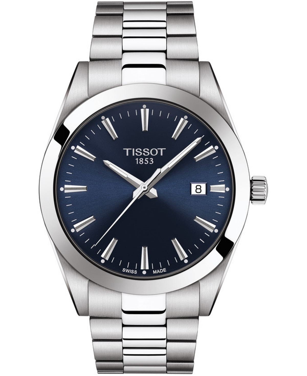 Tissot Men's Swiss T-Classic Gentleman Stainless Steel Bracelet Watch 40mm - Silver | Macy's