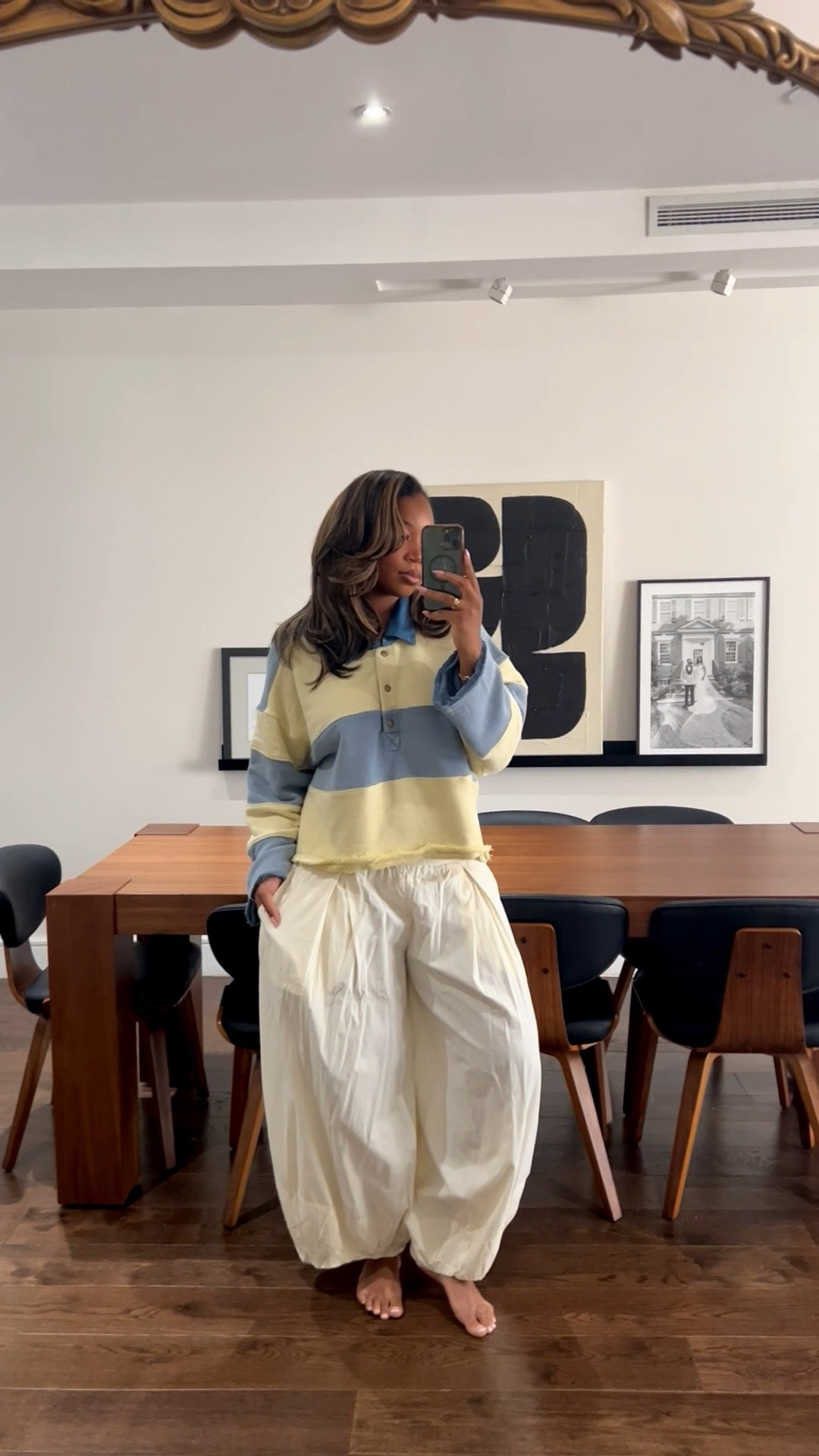 comfy ootd in the house today 5’9 200 lbs wearing size medium top and X-Large bottoms 

#LTKootd #LTKMidsize