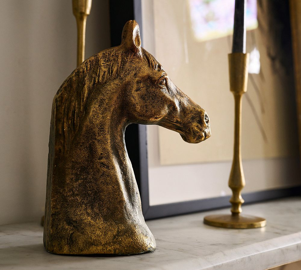 Antique Brass Horse Head | Pottery Barn (US)