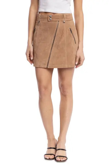 BLANKNYC Zip Suede Miniskirt | Nordstrom