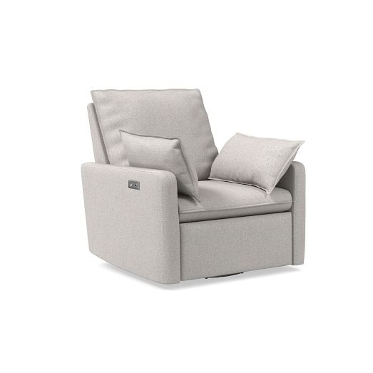 Paxton Pillow Manual & Power Swivel Glider Recliner | West Elm (US)