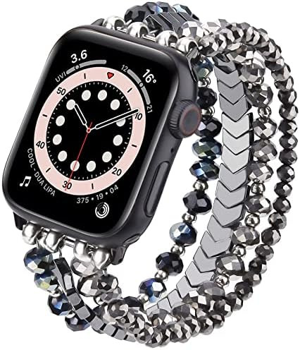 MOFREE Beaded Bracelet Compatible for Apple Watch Band 41mm/40mm/38mm Series 7/SE/6/5/4/3/2/1 Women  | Amazon (US)