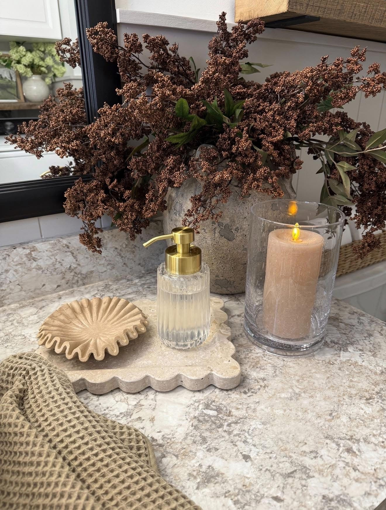 Run! Viral Faux Berry Stems Are BACK (and they never last) 🤎



These are the exact viral berry stems everyone keeps asking about — and every time they restock, they sell out fast. The rich texture and warm tone instantly elevate counters, shelves, and consoles and work beautifully year-round. I’ve got everything in this photo linked so you can recreate this look easily, but don’t wait… if you’ve been on the fence, this is your sign.

#counterdecor #bathroomcounter #neutraldecor #modernorganic #warmneutrals #homeinspo #homestyling #simpledecor #decorinspo #cozyhomer

#LTKHome #LTKSaleAlert #LTKSeasonal