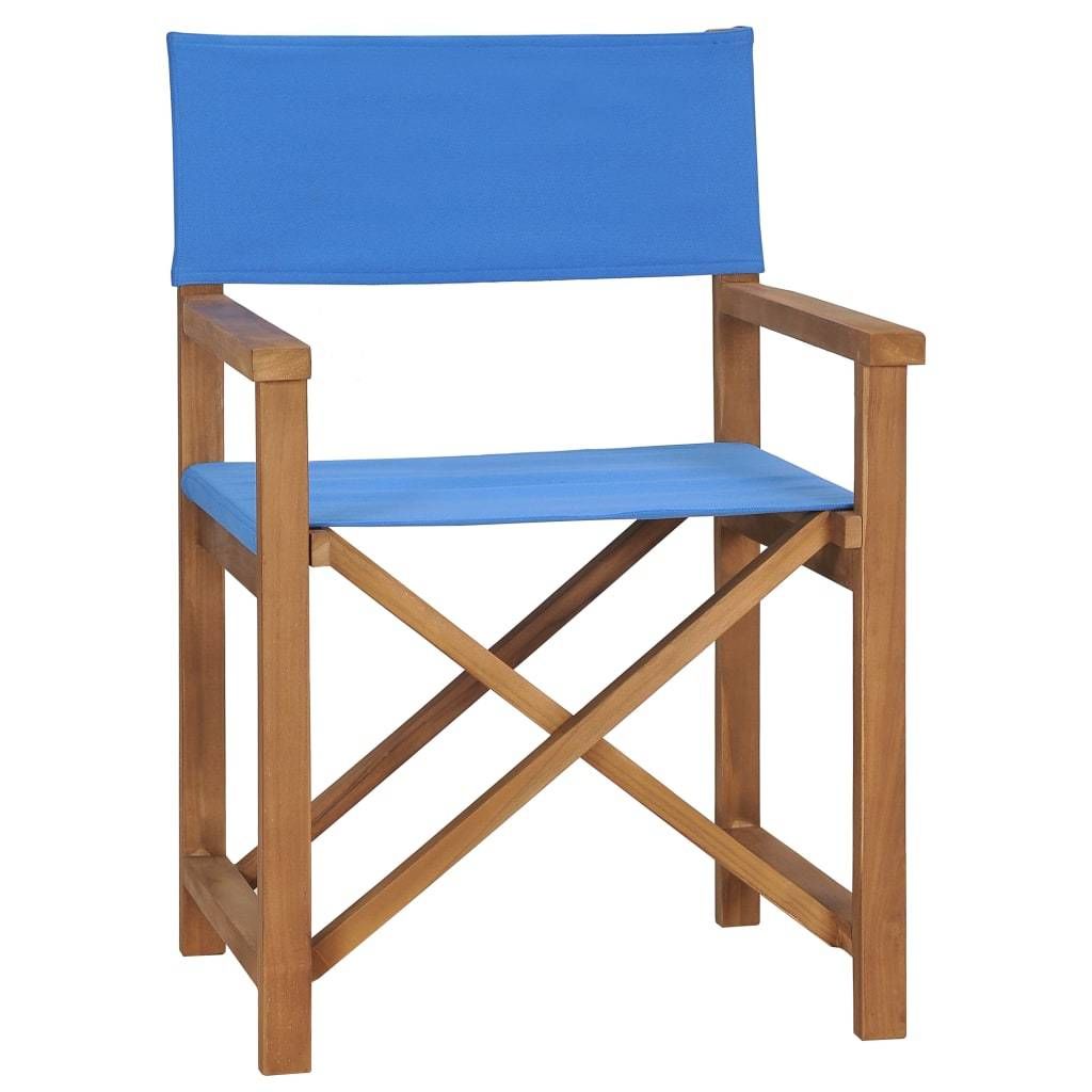 vidaXL Solid Teak Wood Director's Chair Folding Garden Camp Seat Multi Colors - Walmart.com | Walmart (US)