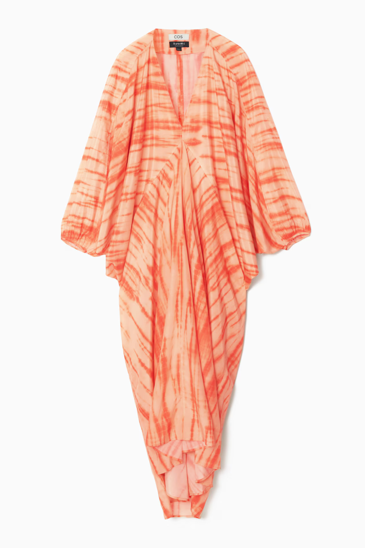 OVERSIZED SILK KAFTAN DRESS - ORANGE | COS (EU)