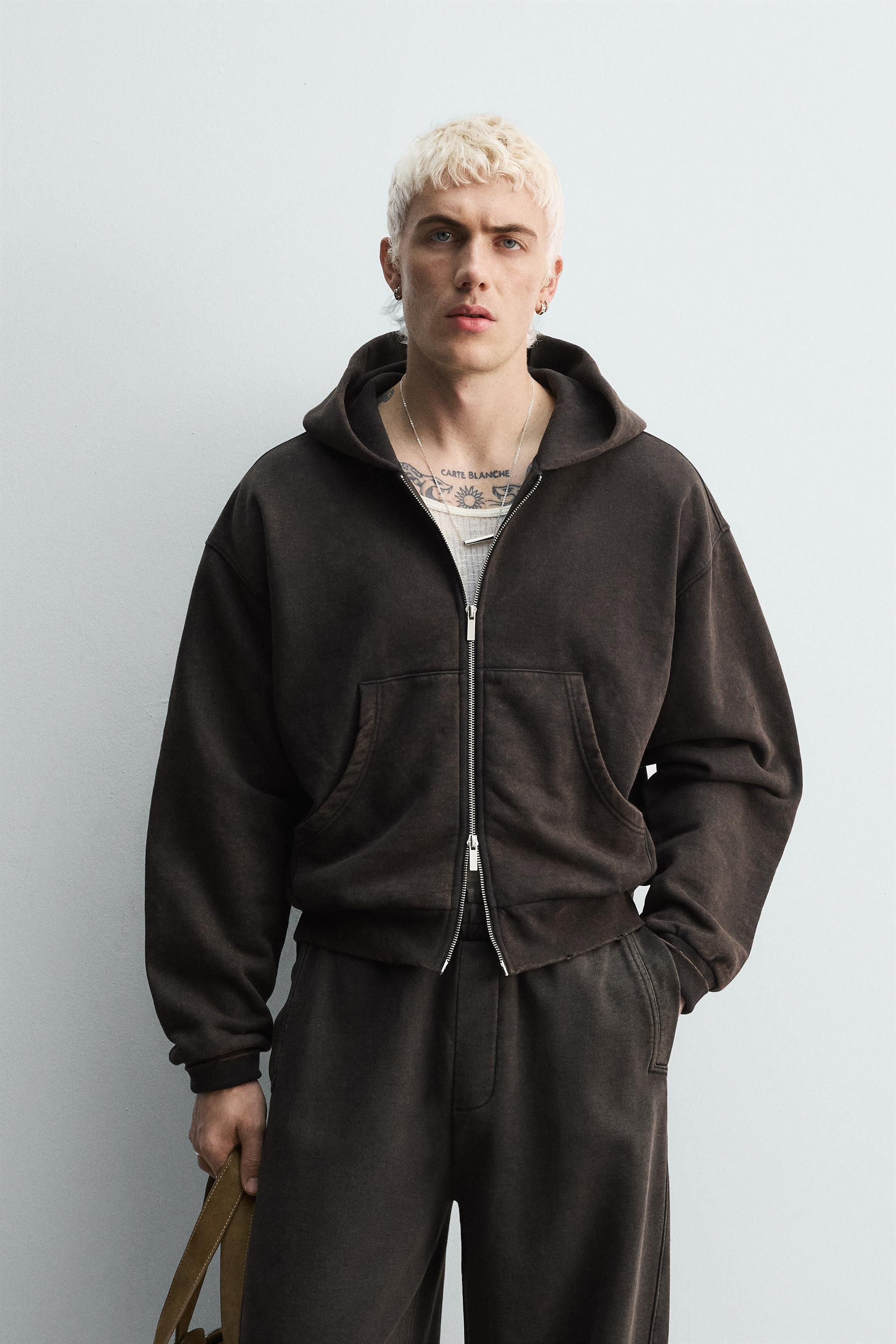 CROPPED FIT HOODIE SWEATSHIRT | Zara US