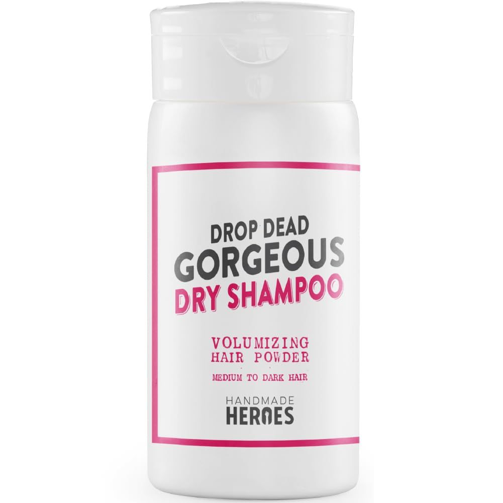 Handmade Heroes Non Aerosol Dry Shampoo Volume Powder | 1.8oz | 100% Natural & Vegan | For Dark H... | Amazon (US)