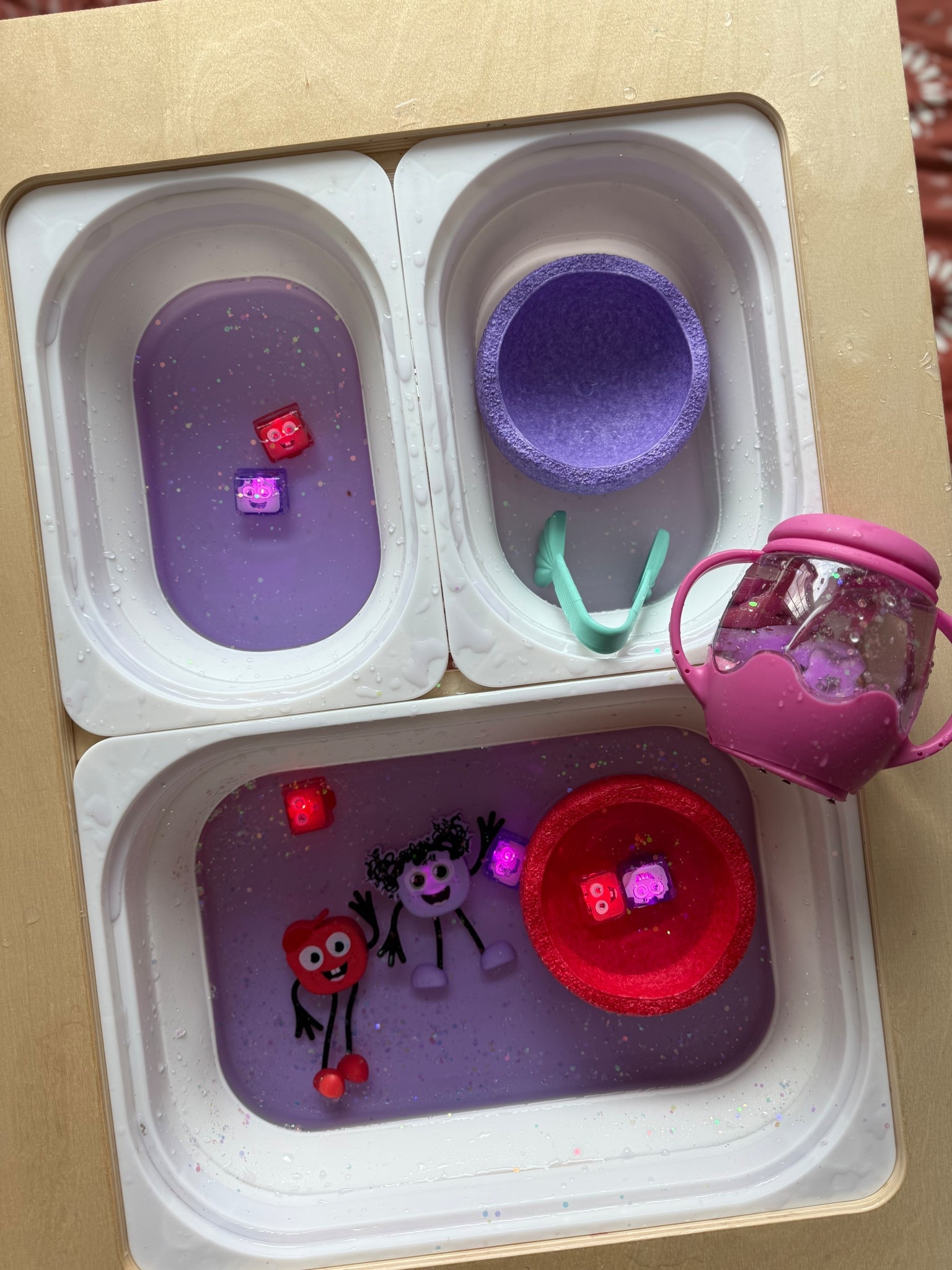 Valentine’s Day Sensory Table with Glo Pals & our mini stepping stones! 💜✨🩷

#LTKKids #LTKValentine