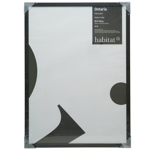 Habitat Ontario Matte Finish Picture Frame - Black - 73x53cm | Habitat UK