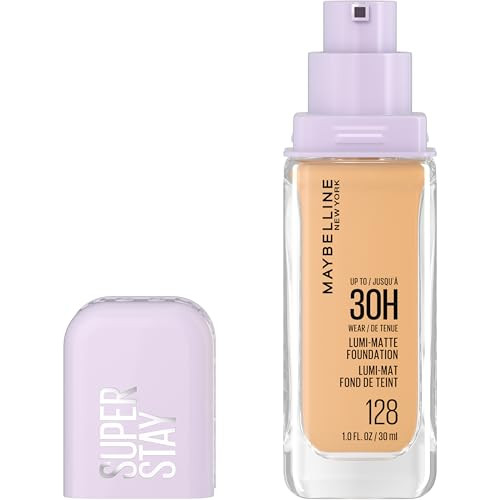Maybelline Super Stay Lumi-Matte Foundation, Lightweight and Buildable Full Coverage Foundation Makeup For Up To 30HR Wear, 128, 1 Count | Amazon (US)