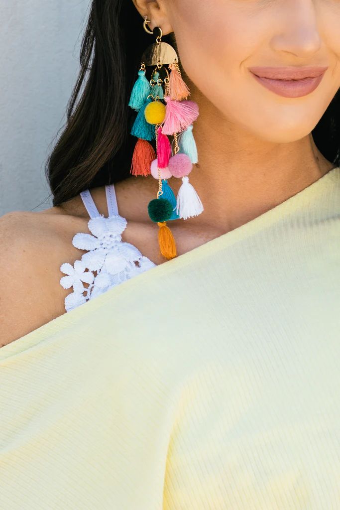 At Your Best Multi-colored Tassel Statement Earrings | The Mint Julep Boutique