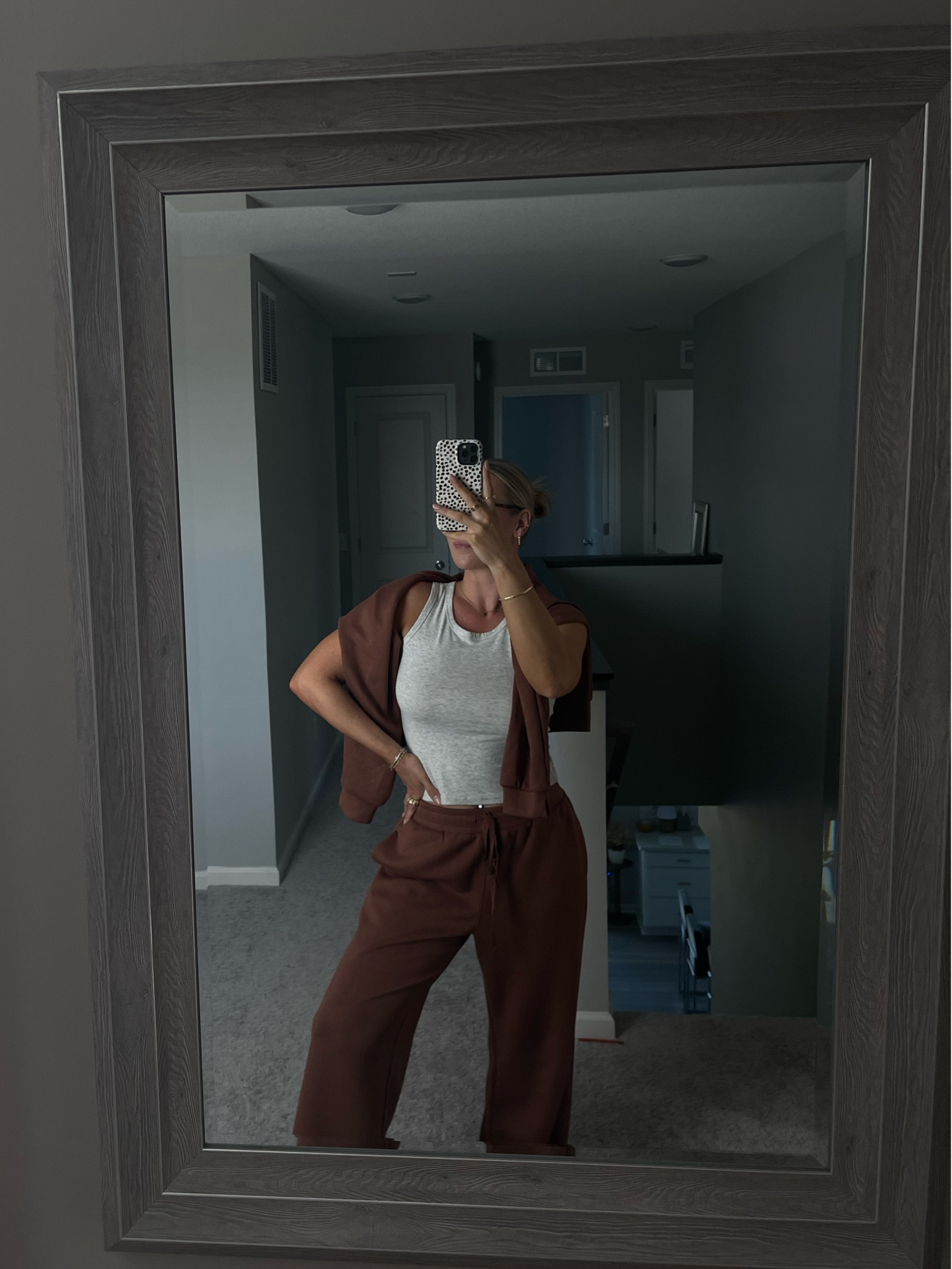 Wearing a size Large but this set runs large so I would size down one because the bottoms aren’t as adjustable around the waist. Comfortable sweat set for around the house or errands. #CuteSweatSet #AmazonFind #ComfyOutfit #ComfyButCute #CuteSweatpantsAndSweatshirt #TravelOutfit #AirportOutfitIdeas

#LTKFindsUnder50