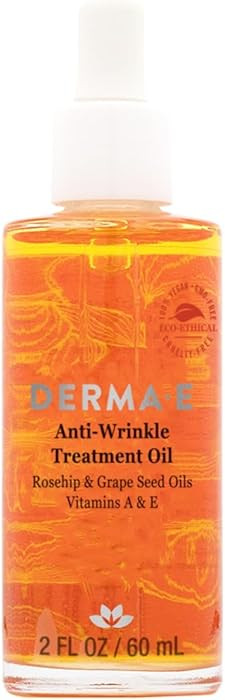 DERMA E Anti-Wrinkle Treatment Oil – Anti-Aging Face Oil with Vitamin A and Vitamin E – Fragr... | Amazon (US)
