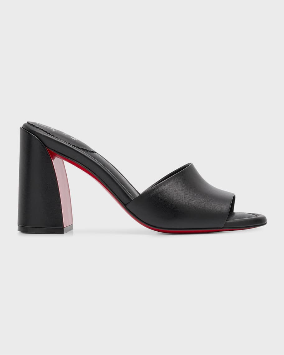 Christian Louboutin Jane Leather Red Sole Mule Sandals | Neiman Marcus