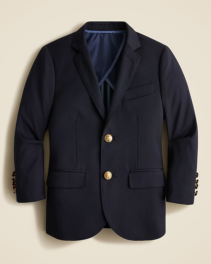 Boys' Ludlow two-button blazer in navy wool blend | J. Crew US