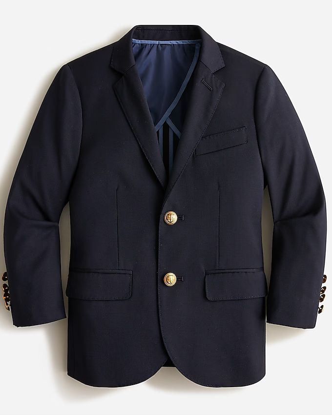 Boys' Ludlow two-button blazer in navy wool blend | J.Crew US