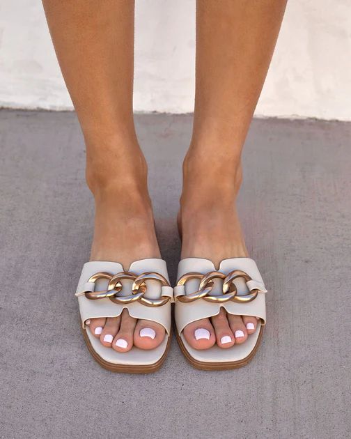 Baylor Chain Sandals - Taupe | VICI Collection