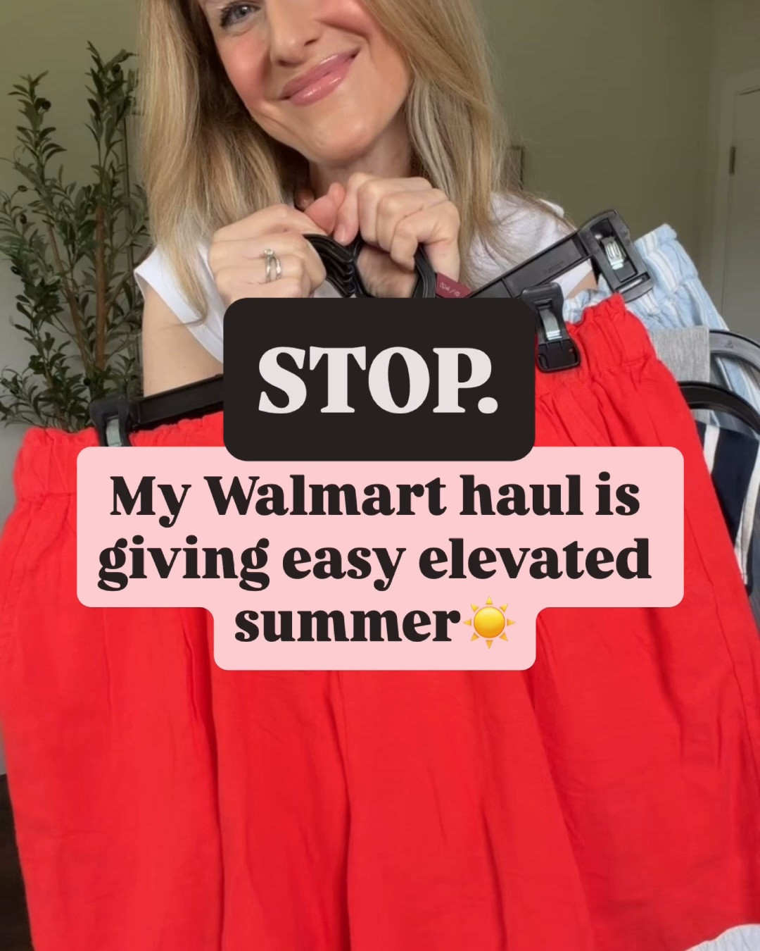 Walmart low key summer finds you’ll love! I sized up one size to a medium in the stripe muscle tee, the white smocked top and the shorts. Stayed tts small in the dresses and the button down shirt. Jeans I got my usual size 6. Jellies go down if between. #walmartfashion

#LTKOver40