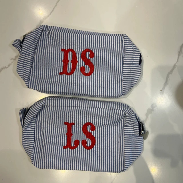 Makeup Bags Seersucker Bag Personalized Small Tote Kids - Etsy | Etsy (US)
