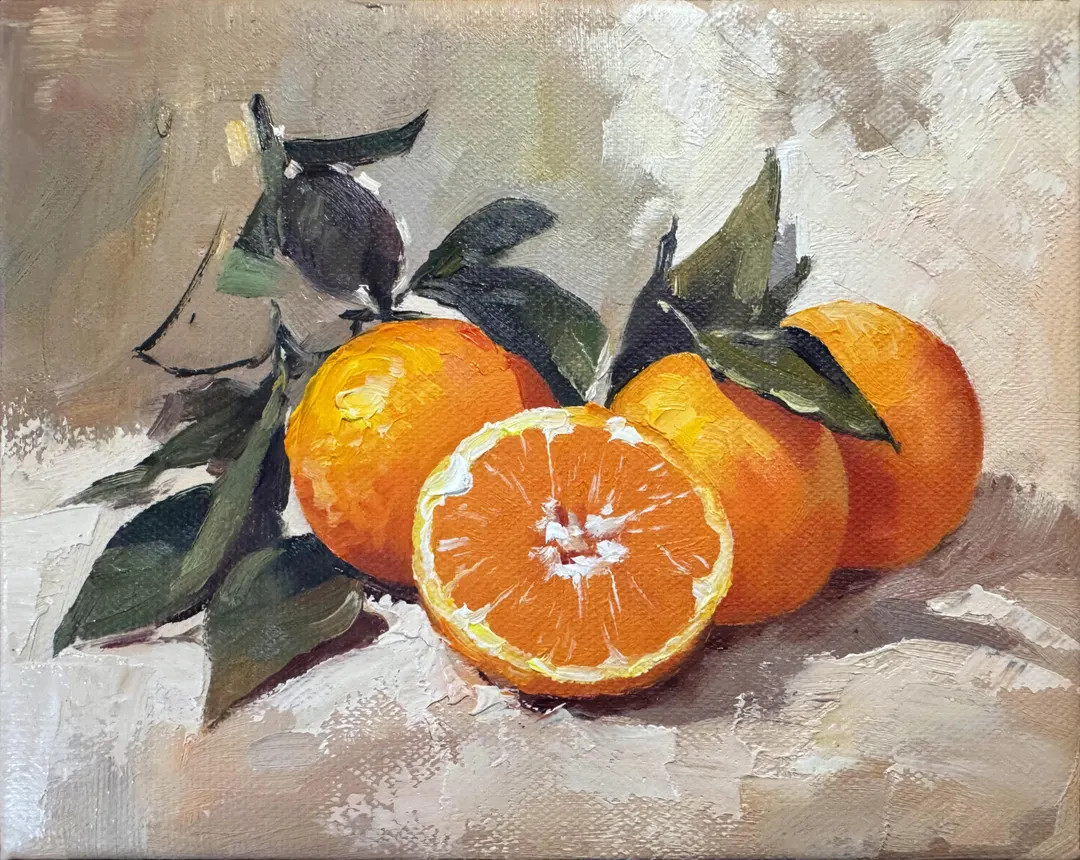 Framed Orange Oil Painting: Citrus Still Life Kitchen Wall Art - Etsy | Etsy (US)