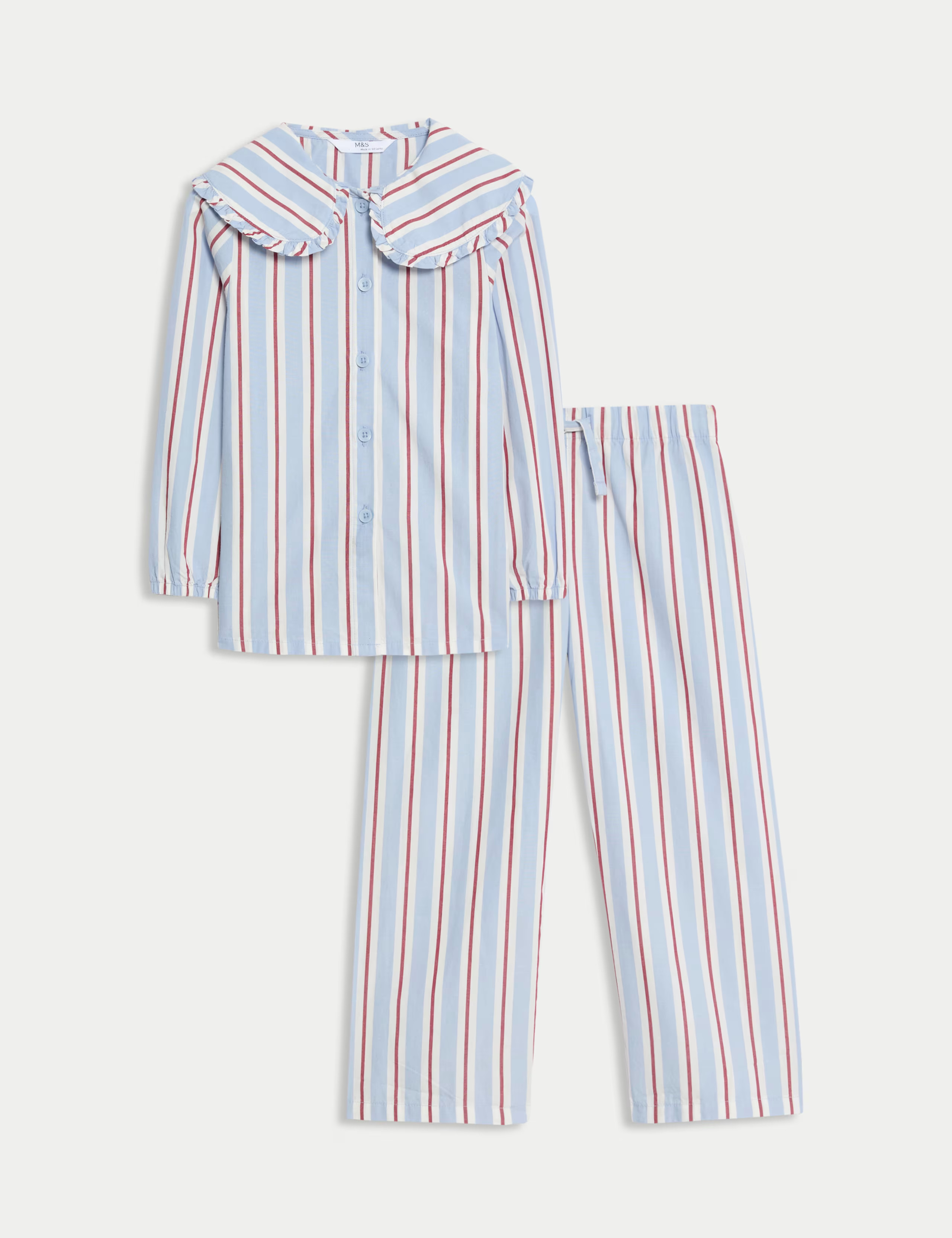 Pure Cotton Striped Revere Pyjamas (1-8 Yrs) | Marks & Spencer (UK)